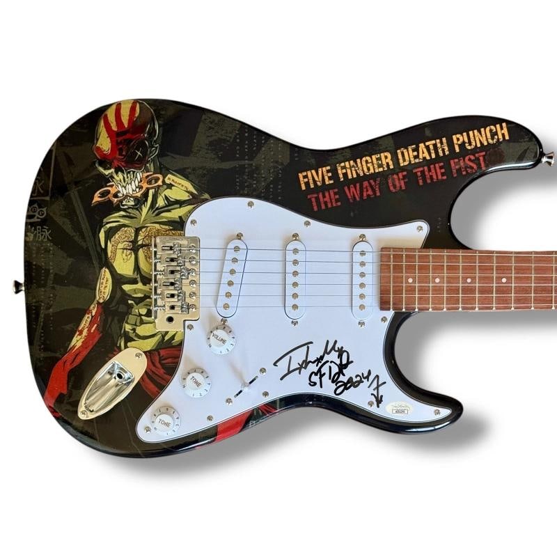 Ivan Moody Signed Guitar Custom Graphics JSA COA Five Finger Death Punch FFPD: Industry: Music,Signed: Yes,Autograph Authentication: James Spence (JSA),Object Type: Guitar & Guitar Pick,Original/Reproduction: Original,Country of Origin: United States