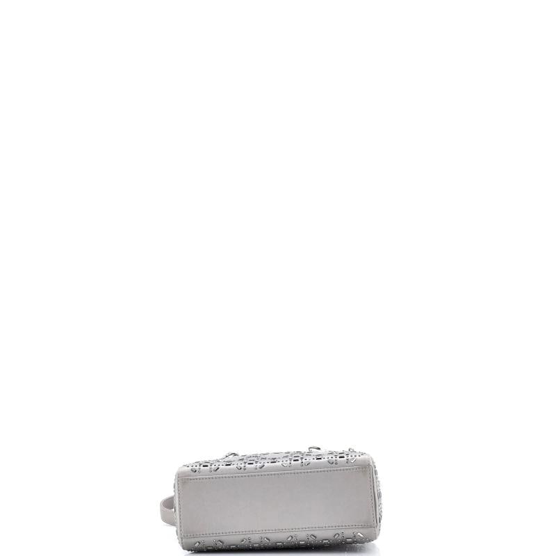 Christian Dior Lady Dior Bag Crystal Embellished Cannage Quilt Satin Mini - 4