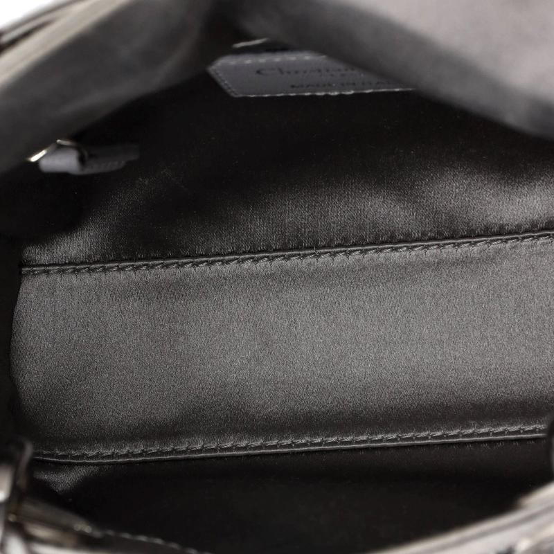 Christian Dior Lady Dior Bag Crystal Embellished Cannage Quilt Satin Mini - 5