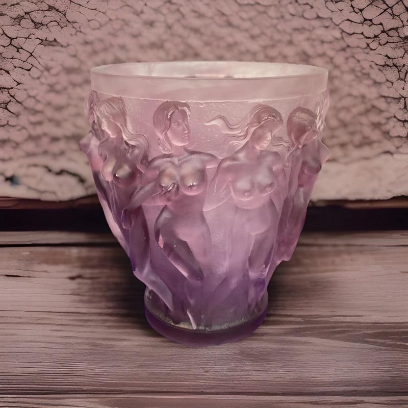 Lalique Style Crystal Nude Purple Girls H10Ã¢â‚¬Â? Heavy Art Glass 11 - 2
