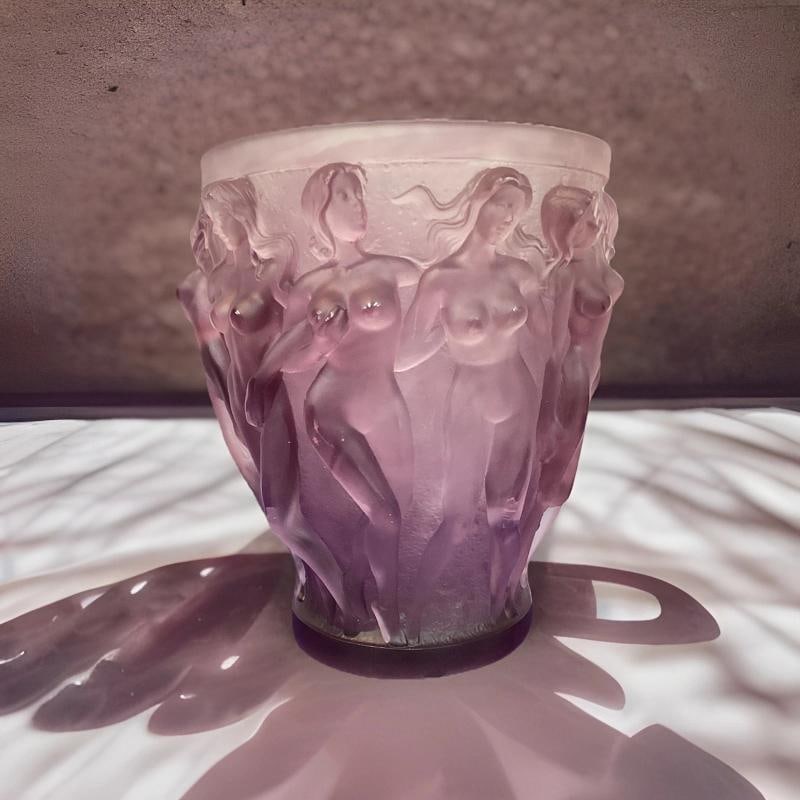 Lalique Style Crystal Nude Purple Girls H10Ã¢â‚¬Â? Heavy Art Glass 11 - 7