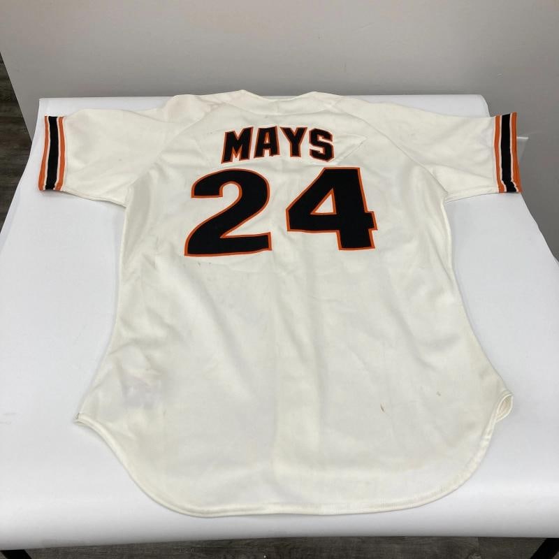 Willie Mays Signed San Francisco Giants Rawlings Game Model Jersey Beckett COA - 8