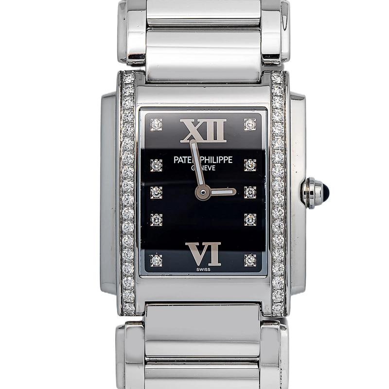 Patek Philippe Twenty 4 4910/10A-010 Bracelet Steel Black Index Quartz 25mm - 2