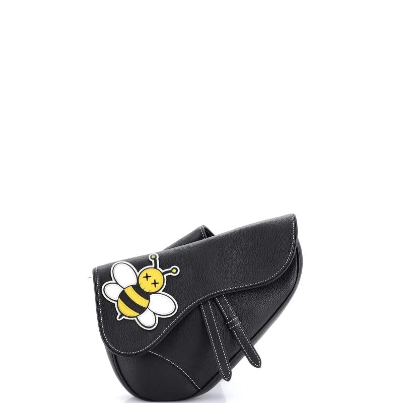 Christian Dior KAWS Saddle Crossbody Bag Leather with Applique - 2