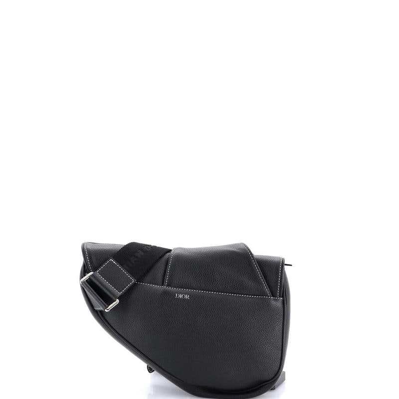 Christian Dior KAWS Saddle Crossbody Bag Leather with Applique - 4