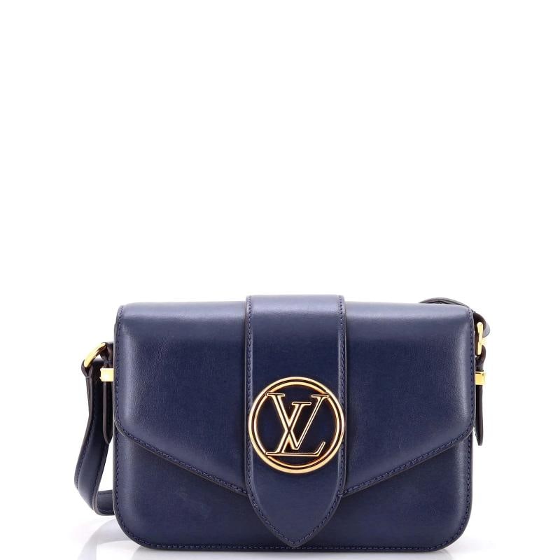 Louis Vuitton LV Pont 9 Bag Leather: Condition: Pre-owned - Good,Brand: Louis Vuitton,Exterior Material: Leather,Style: Cross Body Bags,Exterior Color: Blue,Department: Women,Size: Unknown