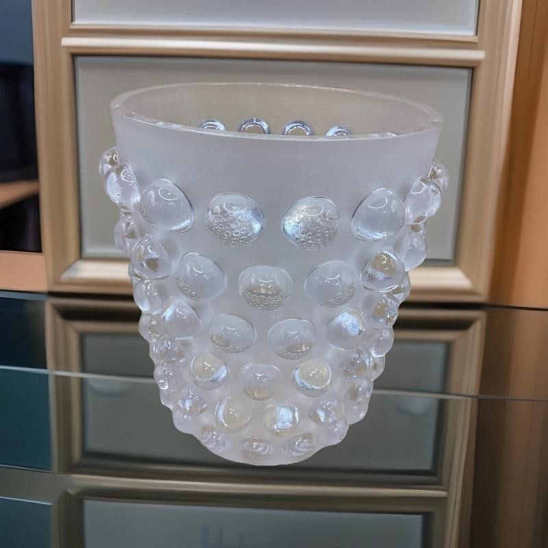 lalique Style Crystal Mossi Clear VaseH8Ã¢â‚¬Â? Maker Unknown Art Gla - 2