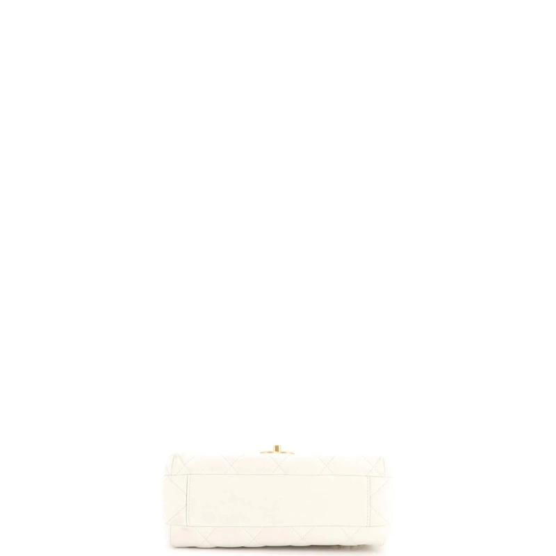Chanel Logo Chains Flap Bag Quilted Lambskin with Faux Pearls and Crystals Small - 5