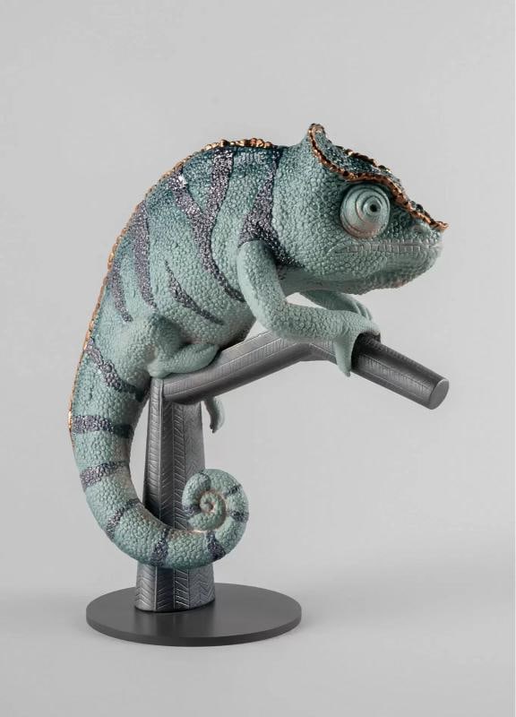 NEW LLADRO CHAMELEON FIGURINE #9564 BRAND NIB BEAUTIFUL WILD METALLIC - 3