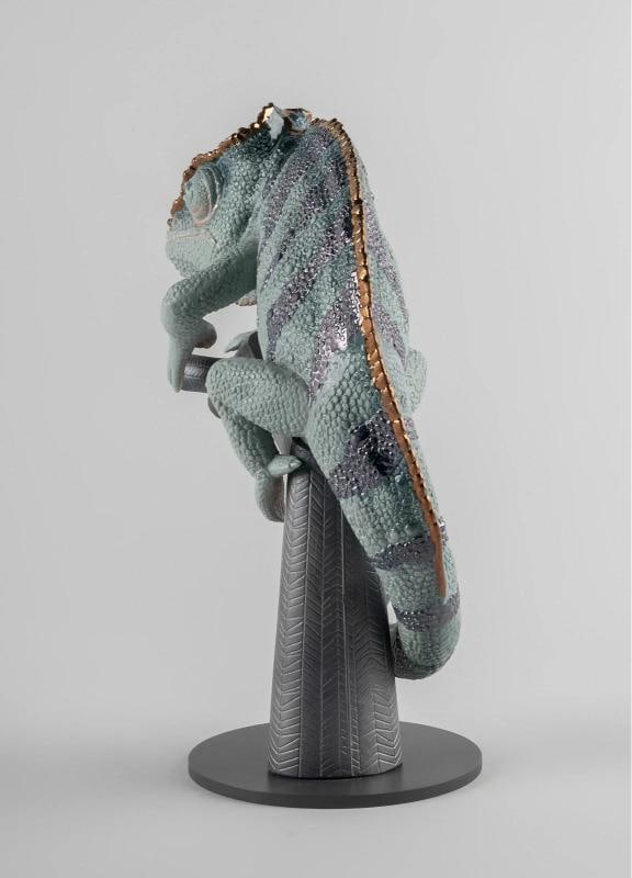 NEW LLADRO CHAMELEON FIGURINE #9564 BRAND NIB BEAUTIFUL WILD METALLIC - 5