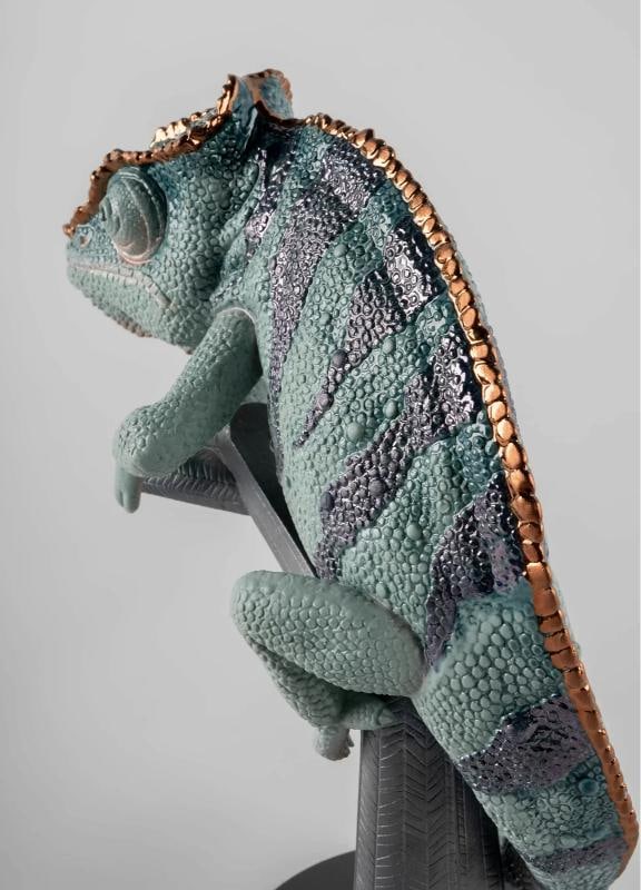 NEW LLADRO CHAMELEON FIGURINE #9564 BRAND NIB BEAUTIFUL WILD METALLIC - 9