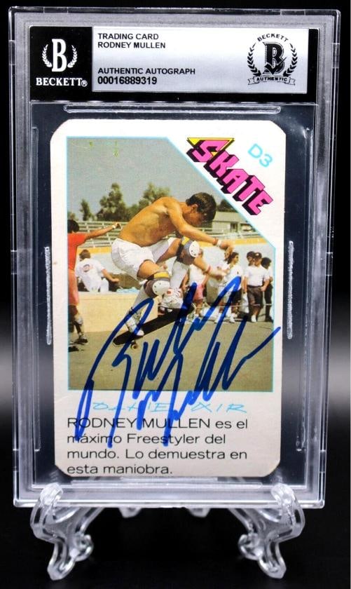 RODNEY MULLEN SIGNED 1989 CROMY SKATE BLUE RC ROOKIE CARD BECKETT BGS 10 AUTO: Condition: Graded - BGS Authentic: Professionally graded,Card Size: Standard,Autographed: Yes,Set: 2019 Topps,Autograph Format: Hard Signed,Product: Single,Grade: 10,Original/Licensed Reprint: Origina