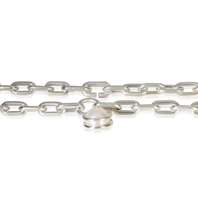 Tiffany & Co. Sterling Silver Pearl HardWear Wrap Necklace - 2