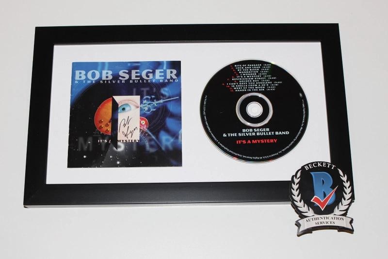 BOB SEGER SIGNED FRAMED 'IT'S A MYSTERY' CD COVER ALBUM BECKETT COA NIGHT MOVES - 2