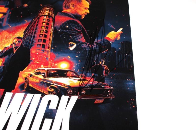 KEANU REEVES SIGNED 'JOHN WICK' 10th ANNIVERSARY 12x18 MOVIE POSTER BECKETT COA - 3
