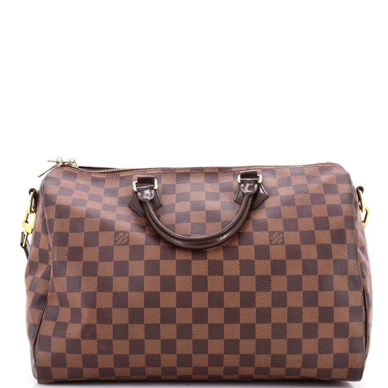 Louis Vuitton Speedy Bandouliere Bag Damier 35: Condition: Pre-owned - Good,Brand: Louis Vuitton,Exterior Material: Canvas Coated,Style: Top Handle,Exterior Color: Brown,Department: Women,Size: 35,Accessories: With Strap
