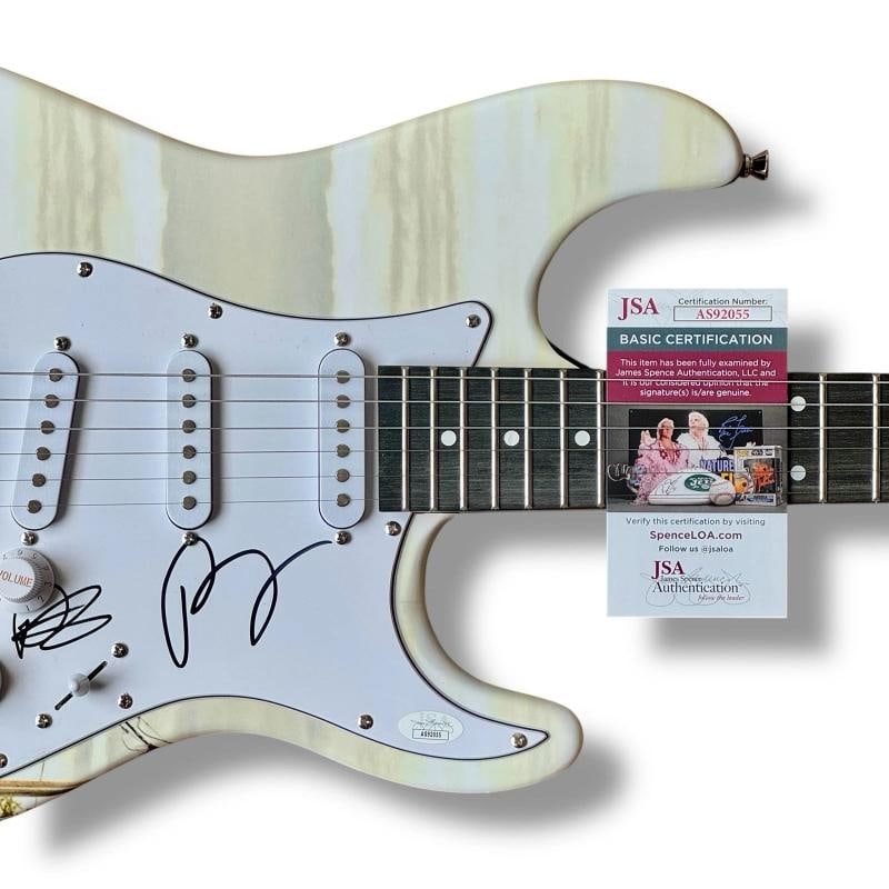 The Black Keys Signed Guitar Custom 1/1 Graphics JSA COA Dan Auerbach, Carney - 2