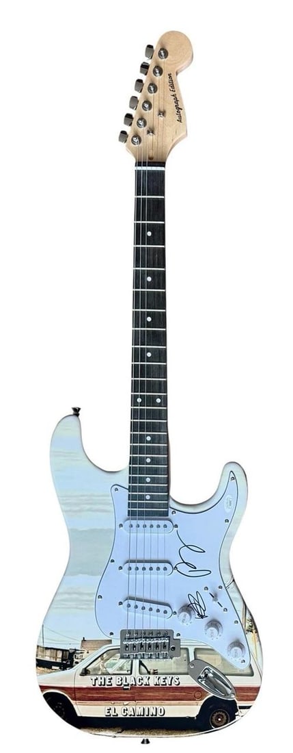 The Black Keys Signed Guitar Custom 1/1 Graphics JSA COA Dan Auerbach, Carney - 3