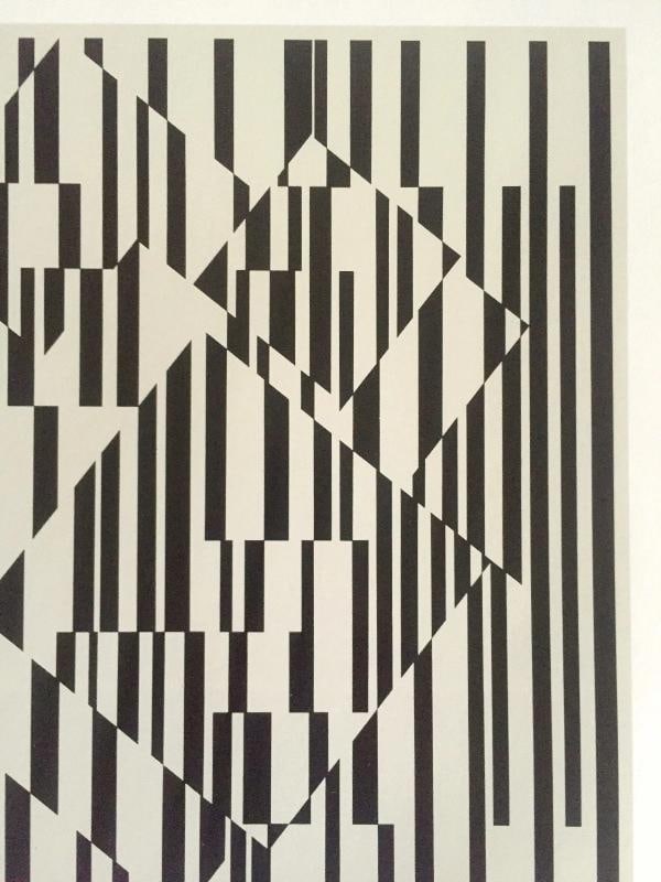 VINTAGE VICTOR VASARELY OP ART MODERNIST LITHOGRAPH PRINT " OET - OET." 1955 - 6