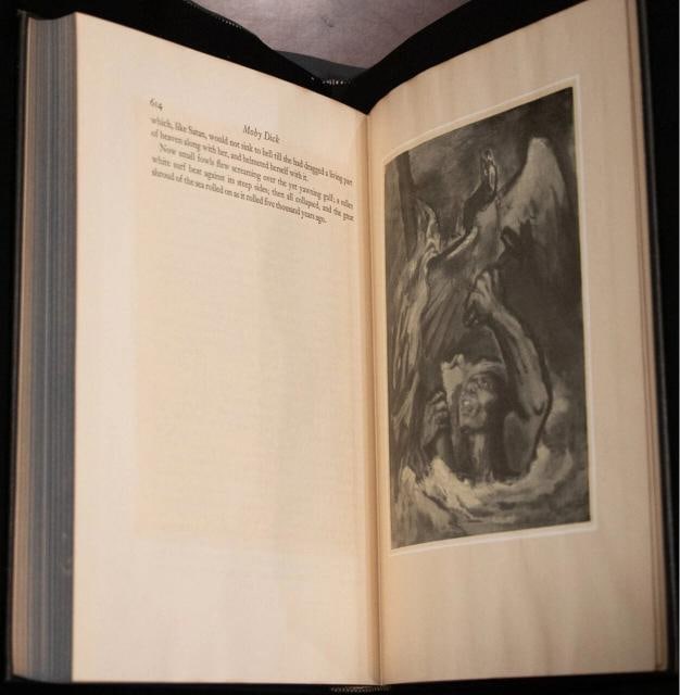 1943 Moby Dick or The Whale by Herman Melville Illustrated Signed Limited 10"Tal - 13