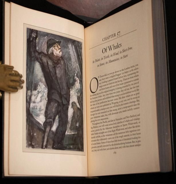 1943 Moby Dick or The Whale by Herman Melville Illustrated Signed Limited 10"Tal - 9