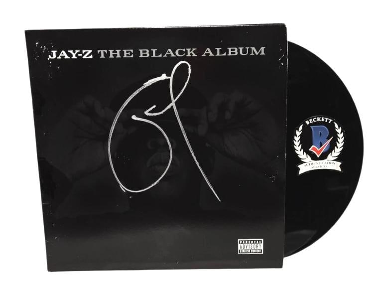 Jay-Z Signed Autograph The Black Album Vinyl LP Beckett BAS (1 of 2)