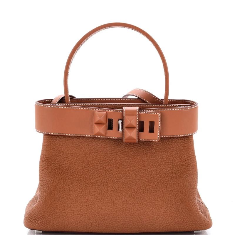 Hermes Medor Handbag Togo: Condition: Pre-owned - Excellent,Brand: Hermes,Exterior Material: Leather,Style: Totes,Exterior Color: Brown,Department: Women,Size: Unknown,Accessories: Dust Bag, With Strap Condition: Great.