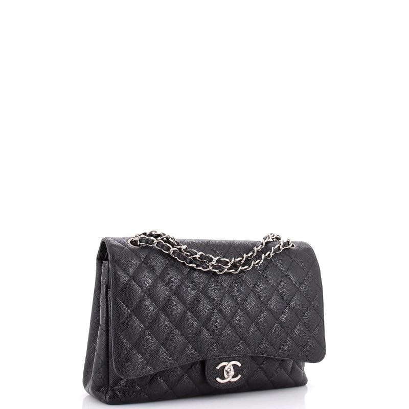 Chanel Classic Double Flap Bag Quilted Caviar Maxi - 2