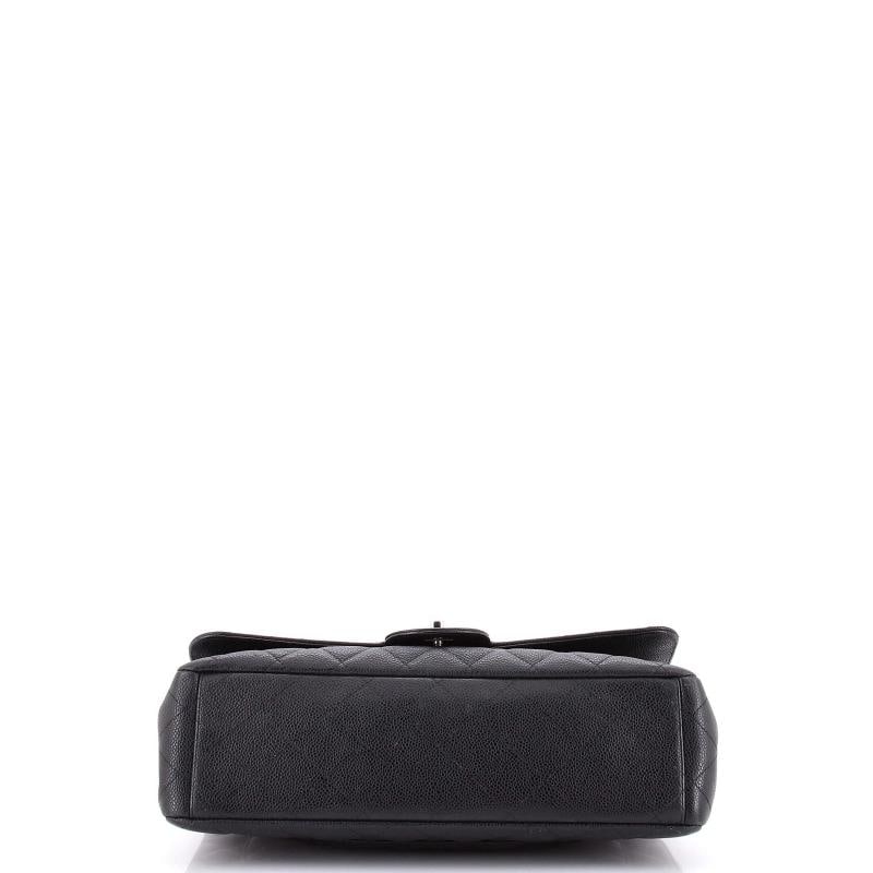 Chanel Classic Double Flap Bag Quilted Caviar Maxi - 4