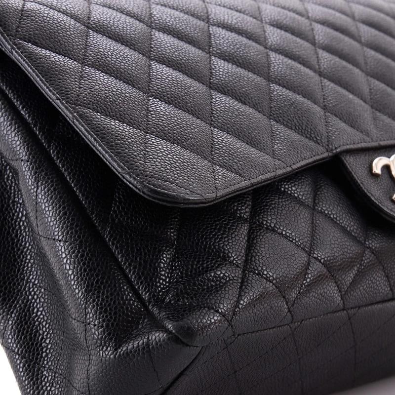 Chanel Classic Double Flap Bag Quilted Caviar Maxi - 6