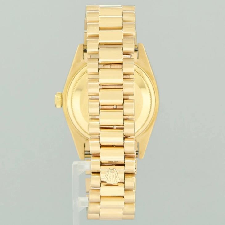 Rolex President Day Date 18038 Yellow Gold Silver Stick Quickset Watch - 6