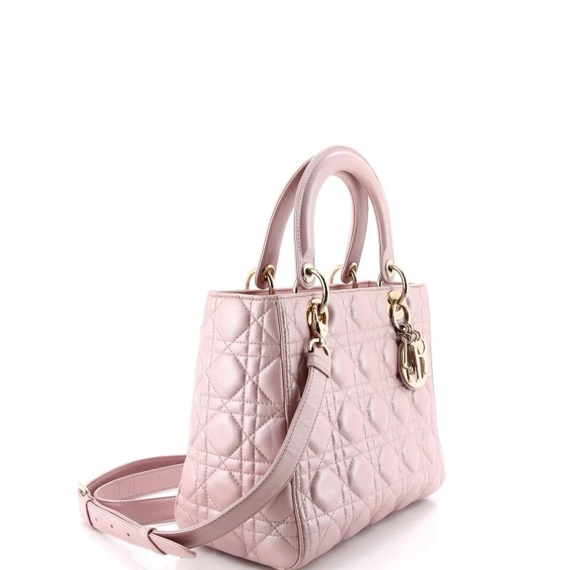 Christian Dior Lady Dior Bag Cannage Quilt Lambskin Medium - 2