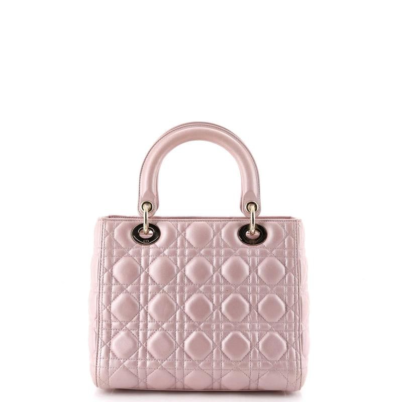 Christian Dior Lady Dior Bag Cannage Quilt Lambskin Medium - 3