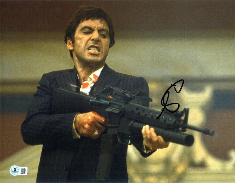 Al Pacino Signed Autograph Scarface 11X14 Photo BAS Beckett Tony Montana: Industry: Movies,Personalize: No,Movie: Scarface,Signed by: Al Pacino,Size: 11X14,Signed: Yes,Autograph Authentication: Beckett,Object Type: Photograph,Original/Reproduction: Original,Country of Origi