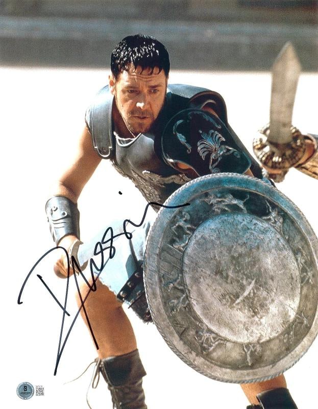 RUSSELL CROWE SIGNED AUTOGRAPH GLADIATOR 11X14 PHOTO BECKETT BAS: Industry: Movies,Personalize: No,Movie: GLADIATOR,Signed by: RUSSELL CROWE,Signed: Yes,Size: 11X14,Autograph Authentication: Beckett,Object Type: Photograph,Original/Reproduction: Original,Country of