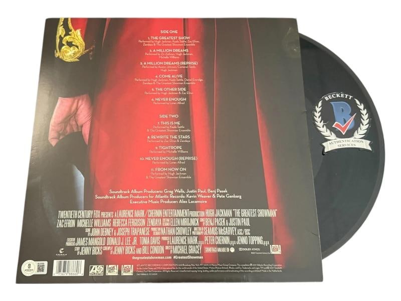 HUGH JACKMAN SIGNED AUTOGRAPH VINYL ALBUM THE GREATEST SHOWMAN BECKETT BAS - 2