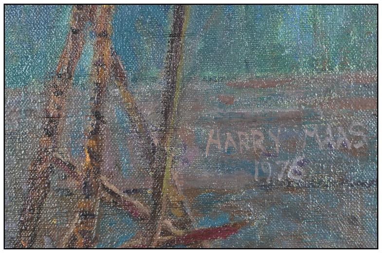 Harry Maas Original Painting Oil On Canvas Signed Framed Female Figure Artwork - 3