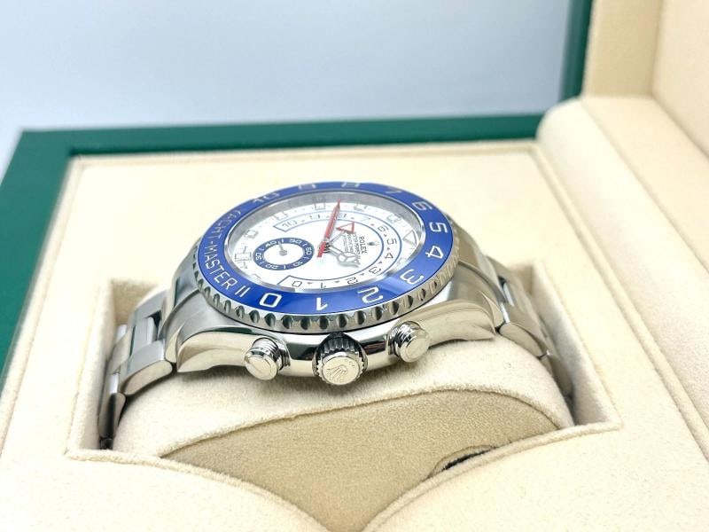 2021 Rolex Yacht Master II 116680 Mercedes Hands Blue Ceramic Steel Box Paper - 5