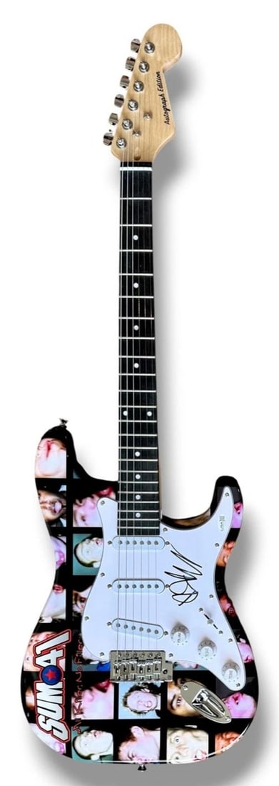 Deryck Whibley Signed Guitar Custom Graphics JSA COA Sum 41 All Killer No Filler - 3