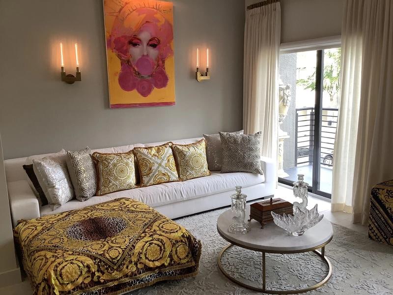 Atelier Versace Custom Made Barocco Animal Print 55Ã¢â‚¬Â55 - 12
