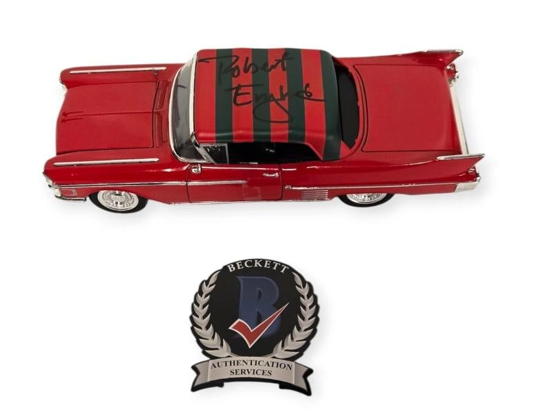 Robert Englund A Nightmare On Elm Street Signed Cadillac Die Cast Beckett BAS: Industry: Movies,Personalize: No,Movie: A Nightmare on Elm Street,Signed by: Robert Englund,Signed: Yes,Autograph Authentication: Beckett,Original/Reproduction: Original,Country of Origin: United Stat