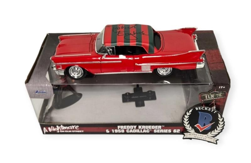Robert Englund A Nightmare On Elm Street Signed Cadillac Die Cast Beckett BAS - 2