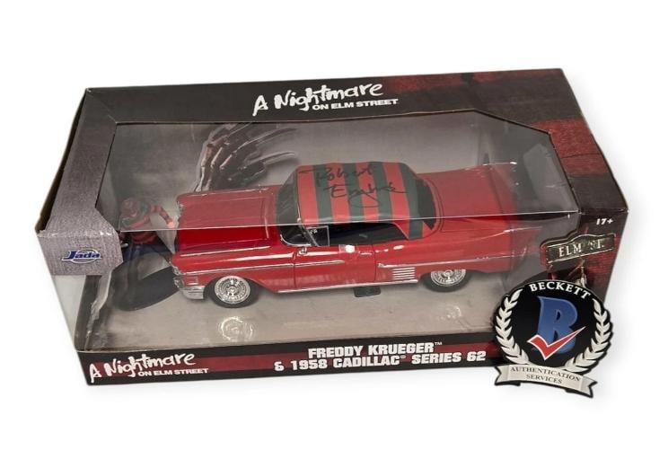 Robert Englund A Nightmare On Elm Street Signed Cadillac Die Cast Beckett BAS - 3