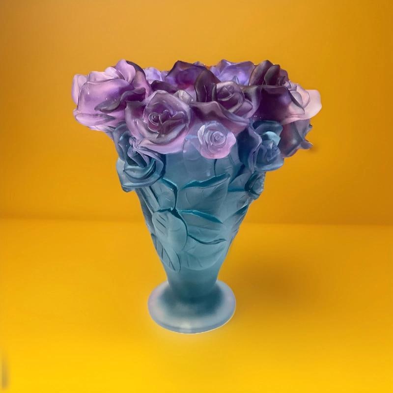 Xl Nancy Daum Style Blue Multi Rose Vase H9Ã¢â‚¬ÂW9Ã¢ - 3