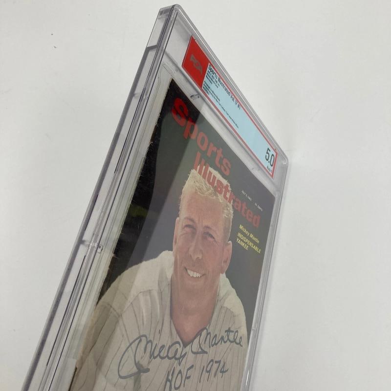 Mickey Mantle "HOF 1974" Signed 1962 Sports Illustrated PSA 9 MINT Auto - 7