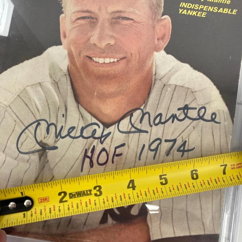Mickey Mantle "HOF 1974" Signed 1962 Sports Illustrated PSA 9 MINT Auto - 8