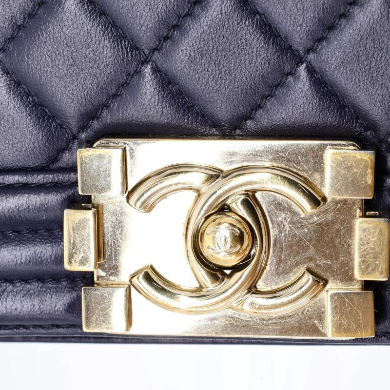 Chanel Boy Flap Bag Quilted Lambskin Old Medium - 7