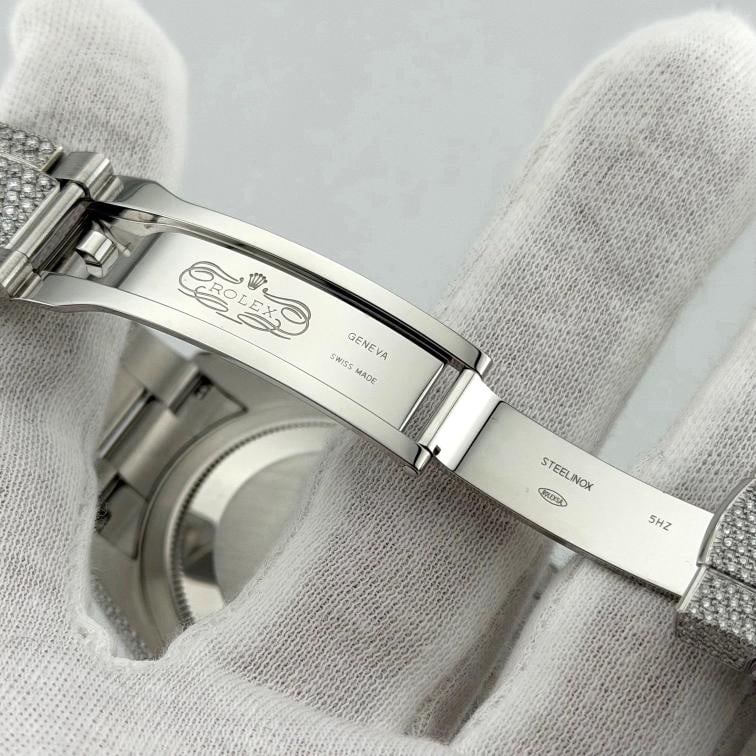 Rolex Sky Dweller 326934 42mm Iced Out Diamond Watch Case Bezel Band Steel - 10