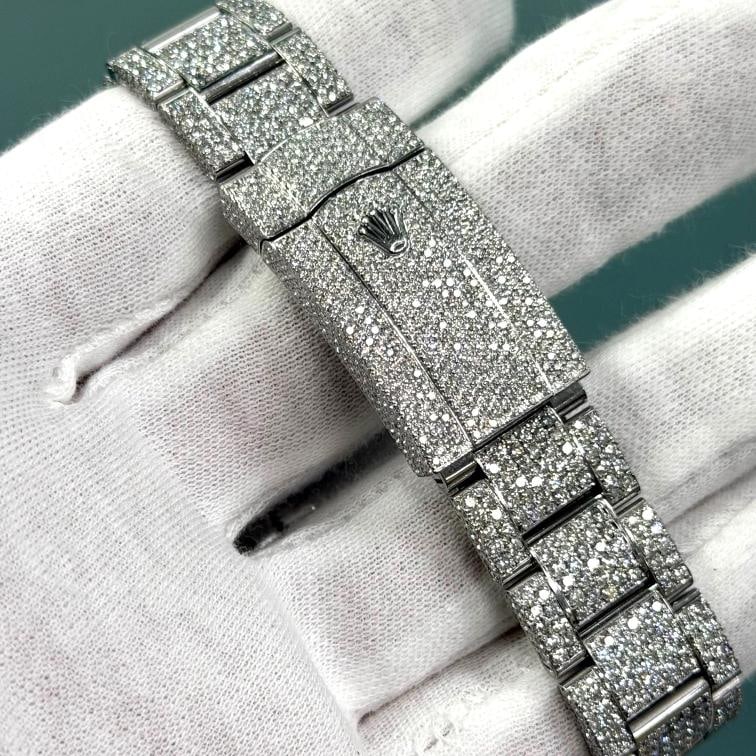 Rolex Sky Dweller 326934 42mm Iced Out Diamond Watch Case Bezel Band Steel - 5