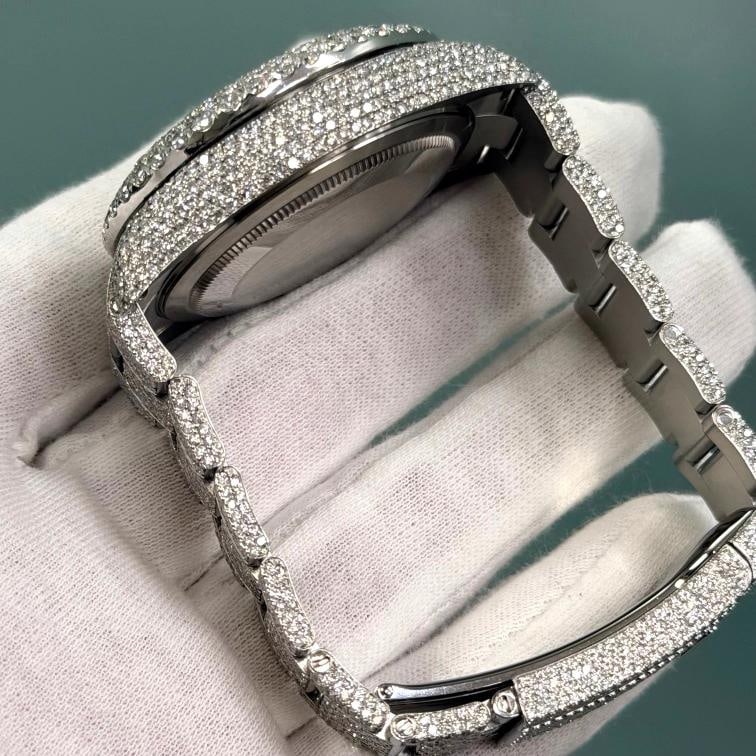 Rolex Sky Dweller 326934 42mm Iced Out Diamond Watch Case Bezel Band Steel - 7